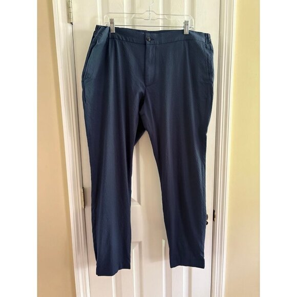 Peter Millar Crown Crafted Navy Blue Athletic Style Dress Pants Size XL NEW - Picture 1 of 3